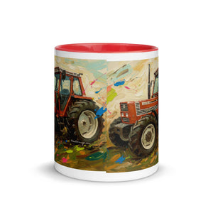 The Tractor Mugs Store FIAT 110-90 DT Splash Art | Mug with Color Inside Quality Farmers Merch