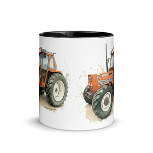 The Tractor Mugs Store FIAT 110-90 DT Watercolor | Mug with Color Inside Quality Farmers Merch