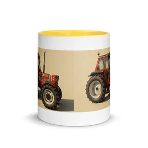 The Tractor Mugs Store FIAT 90-90 DT Oil Painting | Mug with Color Inside Quality Farmers Merch