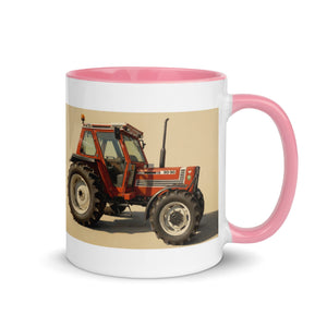 The Tractor Mugs Store FIAT 90-90 DT Oil Painting | Mug with Color Inside Quality Farmers Merch
