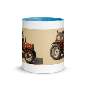 The Tractor Mugs Store FIAT 90-90 DT Oil Painting | Mug with Color Inside Quality Farmers Merch