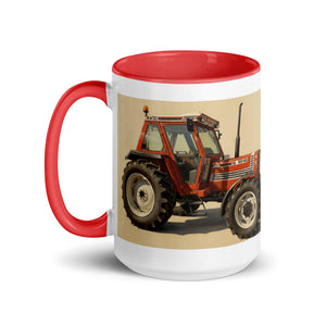 The Tractor Mugs Store FIAT 90-90 DT Oil Painting | Mug with Color Inside Quality Farmers Merch