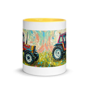 The Tractor Mugs Store FIAT 90-90 DT Splash Art | Mug with Color Inside Quality Farmers Merch