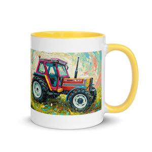 The Tractor Mugs Store FIAT 90-90 DT Splash Art | Mug with Color Inside Quality Farmers Merch