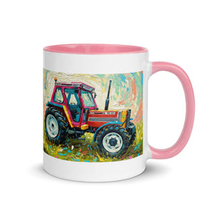 The Tractor Mugs Store FIAT 90-90 DT Splash Art | Mug with Color Inside Quality Farmers Merch