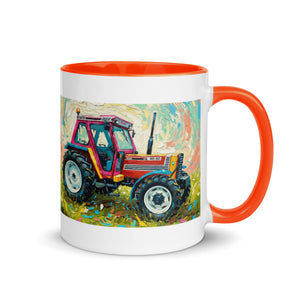 The Tractor Mugs Store FIAT 90-90 DT Splash Art | Mug with Color Inside Quality Farmers Merch