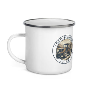 The Tractor Mugs Store FIATAGRI F130 OLD SCHOOL FIAT Engraving | Enamel Mug Quality Farmers Merch