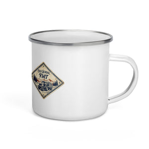 The Tractor Mugs Store FIATAGRI F130 OLD SCHOOL FIAT Heritage | Enamel Mug Quality Farmers Merch