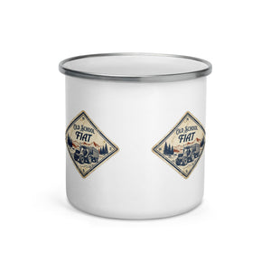 The Tractor Mugs Store FIATAGRI F130 OLD SCHOOL FIAT Heritage | Enamel Mug Quality Farmers Merch
