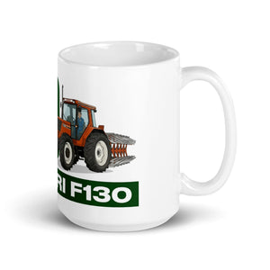 The Tractor Mugs Store FIATAGRI F130 | White Glossy Mug Quality Farmers Merch