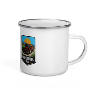 The Tractor Mugs Store FIATAGRI F140 OLD SCHOOL FIAT Bright | Enamel Mug Quality Farmers Merch