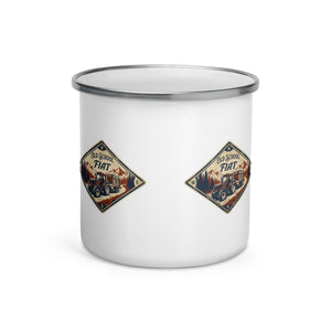The Tractor Mugs Store FIATAGRI F140 OLD SCHOOL FIAT Heritage | Enamel Mug Quality Farmers Merch