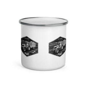 The Tractor Mugs Store FIATAGRI F140 OLD SCHOOL FIAT Moose | Enamel Mug Quality Farmers Merch
