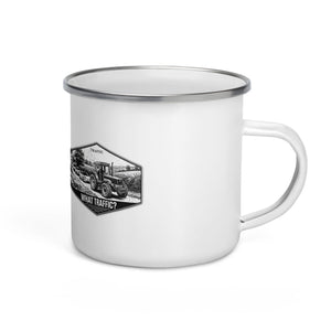 The Tractor Mugs Store FIATAGRI F140 TRAFFIC WHAT TRAFFIC? Moose | Enamel Mug Quality Farmers Merch