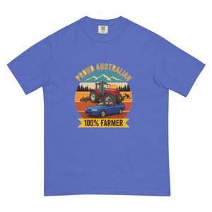 The Tractor Mugs Store Flo Blue Massey Ferguson 6480 PROUD AUSTRALIAN 100% FARMER Outdoor | Unisex Premium T-shirt Quality Farmers Merch
