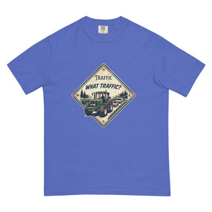 The Tractor Mugs Store Flo Blue / S John Deere 6930 TRAFFIC WHAT TRAFFIC? Heritage | Unisex Premium T-shirt Quality Farmers Merch