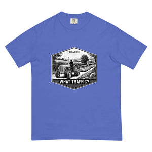 The Tractor Mugs Store Flo Blue / S Massey Ferguson 35X TRAFFIC WHAT TRAFFIC? Moose | Unisex Premium T-shirt Quality Farmers Merch