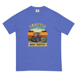 The Tractor Mugs Store Flo Blue / S Massey Ferguson 6480 TRAFFIC WHAT TRAFFIC? Outdoor | Unisex Premium T-shirt Quality Farmers Merch
