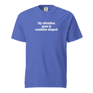 The Tractor Mugs Store Flo Blue / S My Attention Span Is Combine Shaped | Unisex Premium T-shirt Quality Farmers Merch