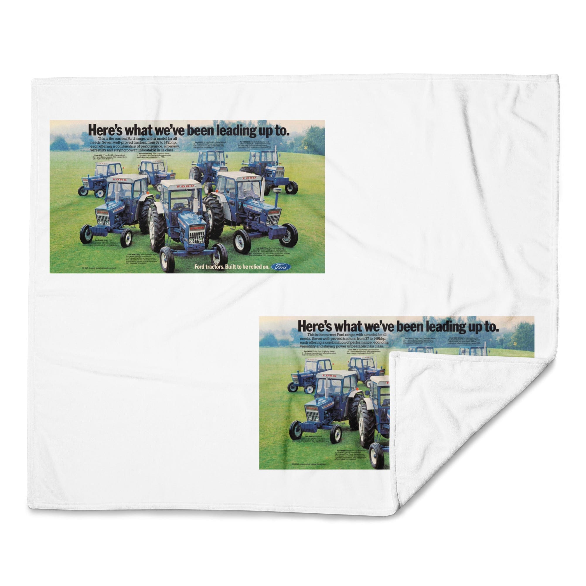 The Tractor Mugs Store Ford '000 Series Advert | Throw Blanket Quality Farmers Merch