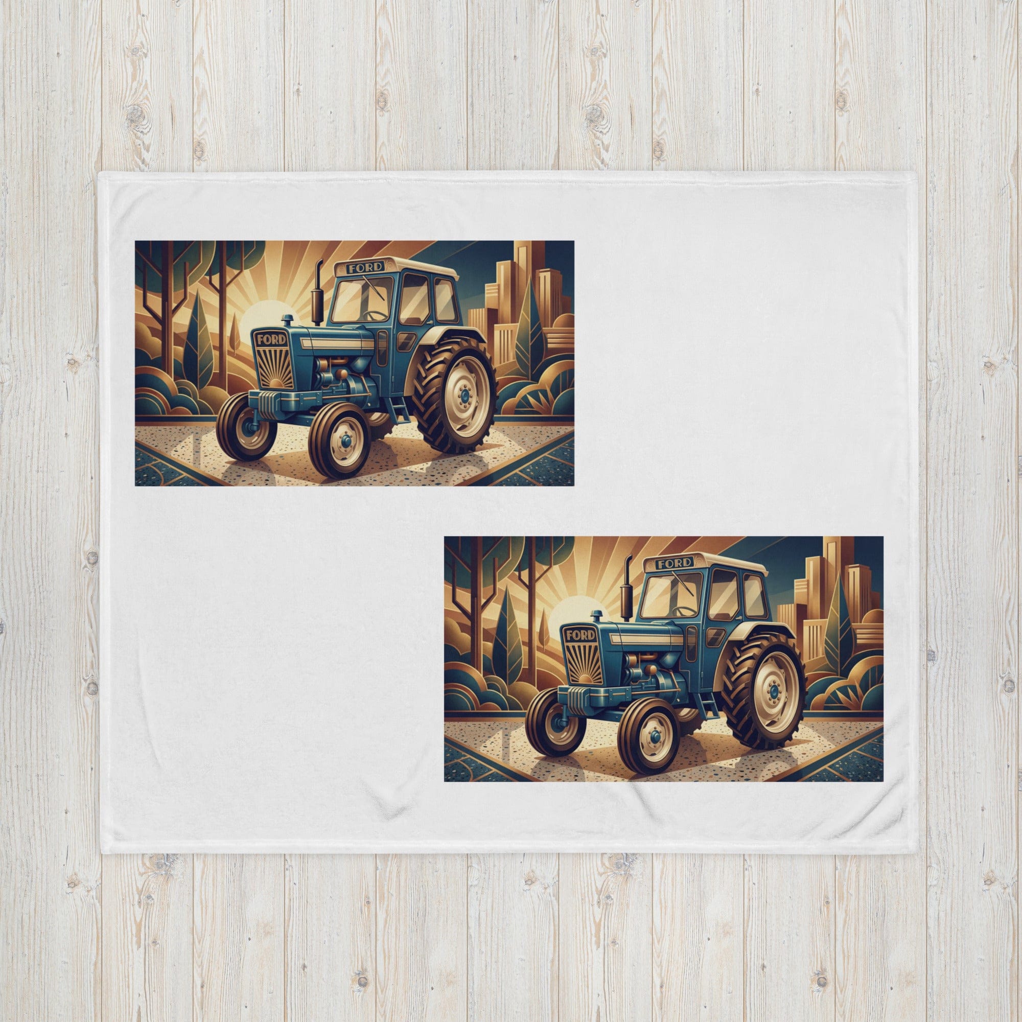 The Tractor Mugs Store Ford 5000 | Art Deco Throw Blanket Quality Farmers Merch