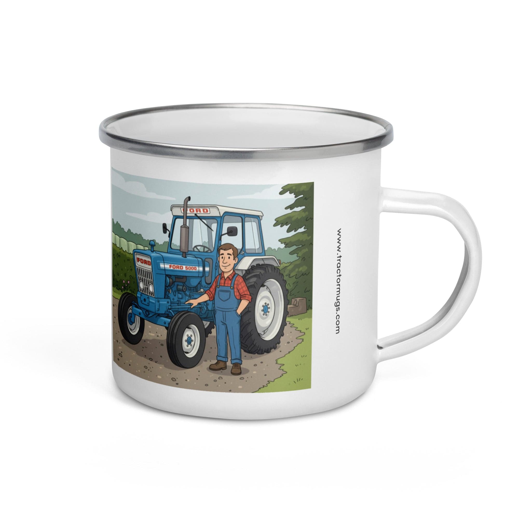 The Tractor Mugs Store Ford 5000 Man' | Enamel Mug Quality Farmers Merch