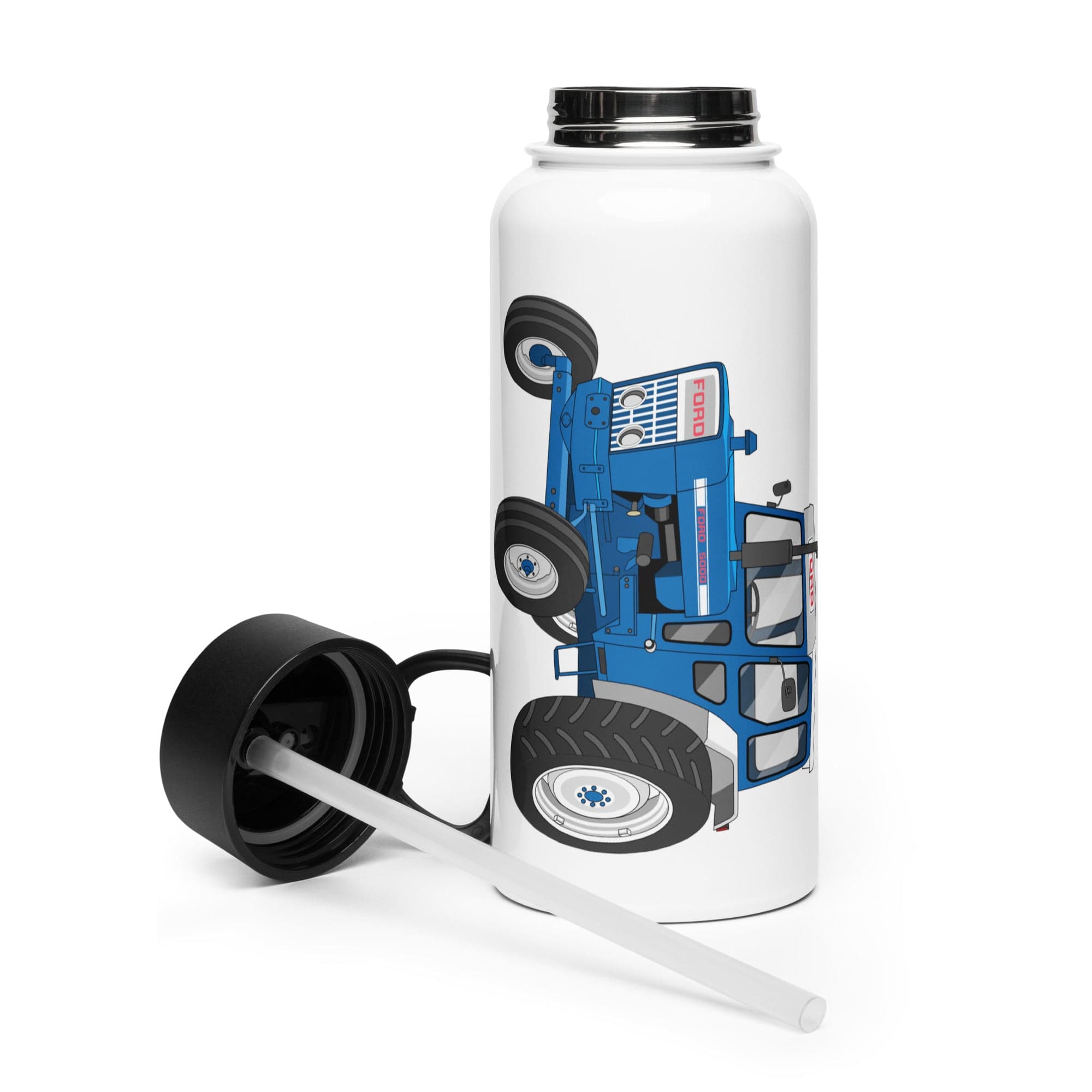 The Tractor Mugs Store Ford 5000  | Stainless Steel Water Bottle Quality Farmers Merch