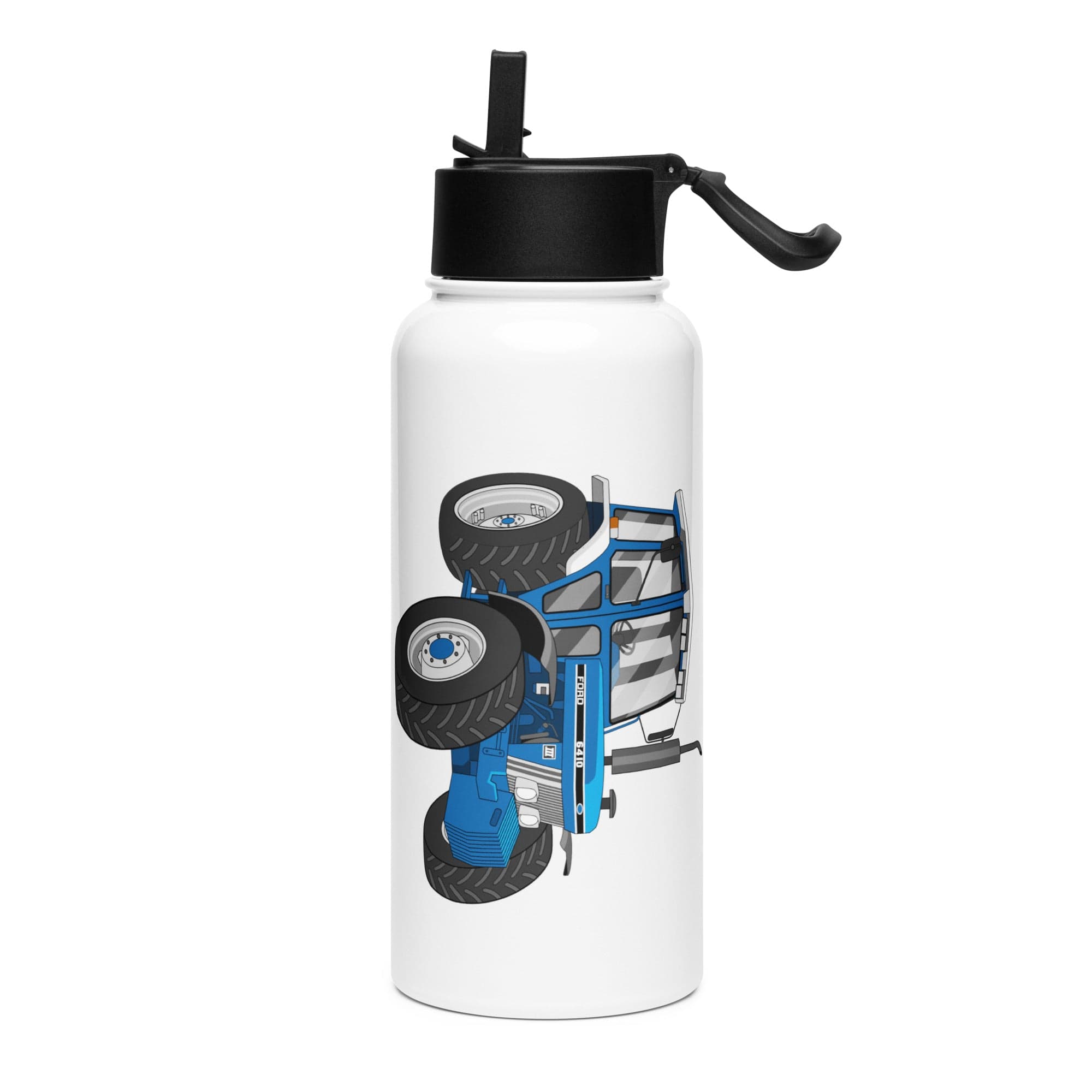 The Tractor Mugs Store Ford 6410 4WD | Stainless Steel Water Bottle Quality Farmers Merch