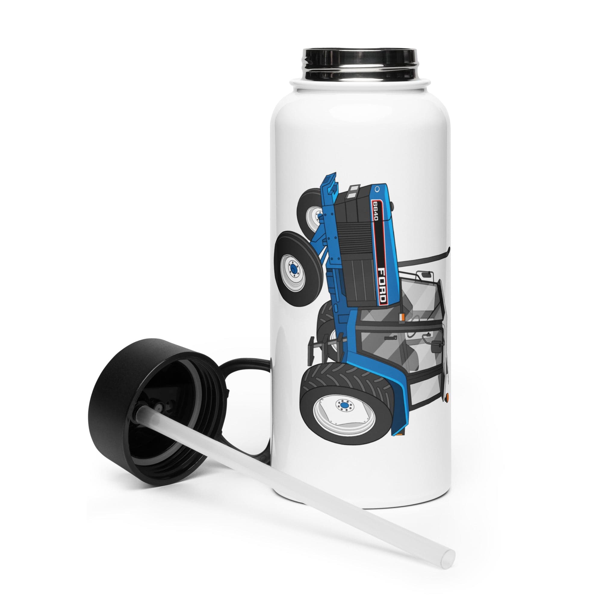 The Tractor Mugs Store Ford 6640 2WD   | Stainless Steel Water Bottle Quality Farmers Merch