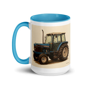 The Tractor Mugs Store Ford 6640 Oil-Painting | Mug with Color Inside Quality Farmers Merch