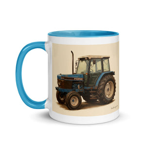 The Tractor Mugs Store Ford 6640 Oil-Painting | Mug with Color Inside Quality Farmers Merch