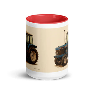 The Tractor Mugs Store Ford 6640 Oil-Painting | Mug with Color Inside Quality Farmers Merch