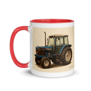 The Tractor Mugs Store Ford 6640 Oil-Painting | Mug with Color Inside Quality Farmers Merch