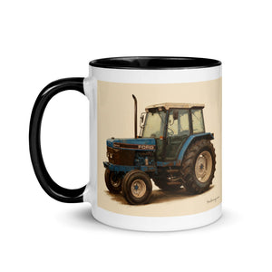 The Tractor Mugs Store Ford 6640 Oil-Painting | Mug with Color Inside Quality Farmers Merch