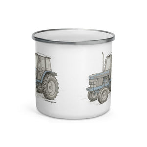The Tractor Mugs Store Ford 6640 Pencil Sketch | Enamel Mug Quality Farmers Merch