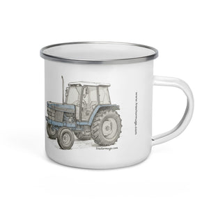 The Tractor Mugs Store Ford 6640 Pencil Sketch | Enamel Mug Quality Farmers Merch