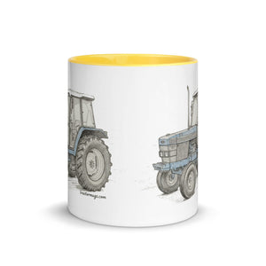 The Tractor Mugs Store Ford 6640 Pencil Sketch | Mug with Color Inside Quality Farmers Merch