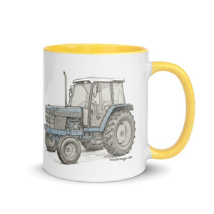 The Tractor Mugs Store Ford 6640 Pencil Sketch | Mug with Color Inside Quality Farmers Merch