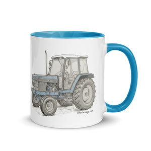 The Tractor Mugs Store Ford 6640 Pencil Sketch | Mug with Color Inside Quality Farmers Merch