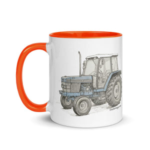 The Tractor Mugs Store Ford 6640 Pencil Sketch | Mug with Color Inside Quality Farmers Merch