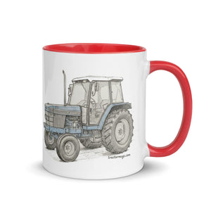 The Tractor Mugs Store Ford 6640 Pencil Sketch | Mug with Color Inside Quality Farmers Merch