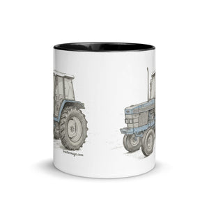 The Tractor Mugs Store Ford 6640 Pencil Sketch | Mug with Color Inside Quality Farmers Merch