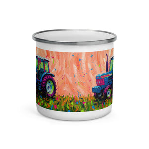 The Tractor Mugs Store Ford 6640 Splash Art | Enamel Mug Quality Farmers Merch