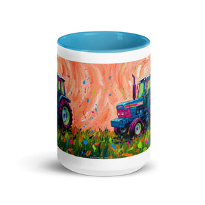 The Tractor Mugs Store Ford 6640 Splash Art | Mug with Color Inside Quality Farmers Merch