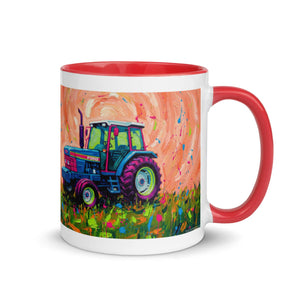 The Tractor Mugs Store Ford 6640 Splash Art | Mug with Color Inside Quality Farmers Merch