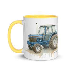 The Tractor Mugs Store Ford 6640 Watercolor | Mug with Color Inside Quality Farmers Merch