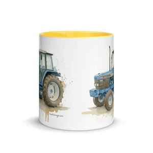 The Tractor Mugs Store Ford 6640 Watercolor | Mug with Color Inside Quality Farmers Merch