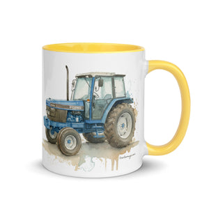 The Tractor Mugs Store Ford 6640 Watercolor | Mug with Color Inside Quality Farmers Merch