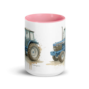 The Tractor Mugs Store Ford 6640 Watercolor | Mug with Color Inside Quality Farmers Merch