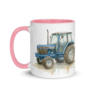 The Tractor Mugs Store Ford 6640 Watercolor | Mug with Color Inside Quality Farmers Merch